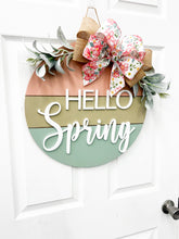Load image into Gallery viewer, Hello Spring Front door wreath|front door hanger for spring