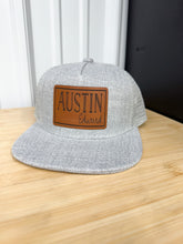 Load image into Gallery viewer, name hat personalized infant hat custom kid hat with name hat leather patch hat SnapBack hat