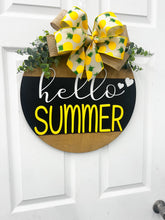 Load image into Gallery viewer, Hello Summer Front door wreath|front door hanger for summer