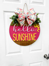 Load image into Gallery viewer, Hello sunshine Front door wreath|front door hanger for summer