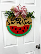 Load image into Gallery viewer, Sweet summertime watermelon Front door wreath|front door hanger for summer
