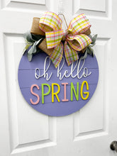 Load image into Gallery viewer, Oh Hello Spring Front door wreath|front door hanger for spring