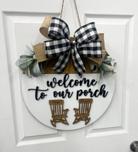 Load image into Gallery viewer, Personalized Grandma and Grandpa Rocking Chair Porch Door Hanger