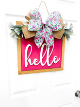 Load image into Gallery viewer, Hello Front door wreath|front door hanger for spring
