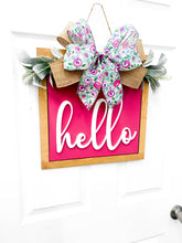 Load image into Gallery viewer, Hello Front door wreath|front door hanger for spring