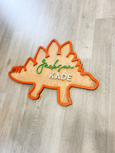 Load image into Gallery viewer, Dinosaur name sifn for Nursery | Nursery Name Sign | Toddler Sign | Above Crib