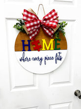 Load image into Gallery viewer, Autism Front door wreath|front door hanger