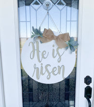 Load image into Gallery viewer, He is Risen Wood Door Hanger