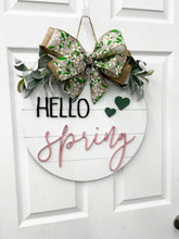 Load image into Gallery viewer, Hello Spring Front door wreath|front door hanger for spring