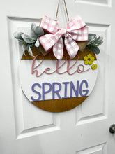 Load image into Gallery viewer, Hello Spring Front door wreath|front door hanger for spring