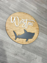 Load image into Gallery viewer, Shark Nursery | Nursery Name Sign | Toddler Sign | Above Crib