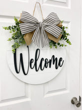 Load image into Gallery viewer, Welcome Front door wreath|front door hanger for spring