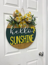Load image into Gallery viewer, Hello sunshine Front door wreath|front door hanger for summer