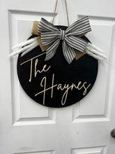 Load image into Gallery viewer, Last Name Front door wreath|front door hanger for spring
