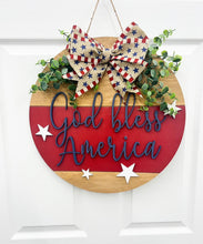 Load image into Gallery viewer, Patriotic Front door wreath|front door hanger for Memorial Day