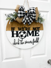 Load image into Gallery viewer, Soccer Wood Door Hanger