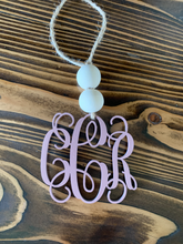 Load image into Gallery viewer, Monogram Rear View Mirror Car Charm