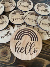 Load image into Gallery viewer, Rainbow Wood Monthly Milestone