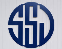 Load image into Gallery viewer, Wood Monogram Door Hanger-Circle Monogram