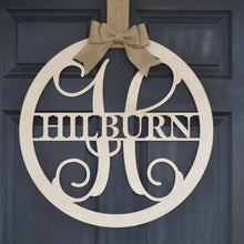 Load image into Gallery viewer, Monogram Wood Door Hanger-Last Name