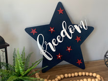 Load image into Gallery viewer, Freedom Star Wood Door Hanger