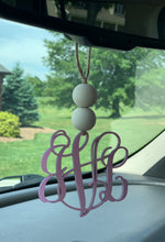 Load image into Gallery viewer, Monogram Rear View Mirror Car Charm