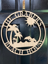 Load image into Gallery viewer, Wood Door Hanger | Beach House