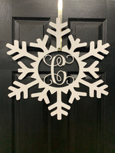 Load image into Gallery viewer, Wood Door Hanger-Snowflake