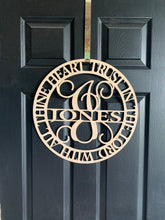 Load image into Gallery viewer, Monogram Wood Door Hanger-Trust in the Lord