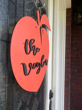 Load image into Gallery viewer, Personalized Peach Wood Door Hanger