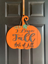 Load image into Gallery viewer, Fall Wood Door Hanger- Pumpkin - I Love Fall