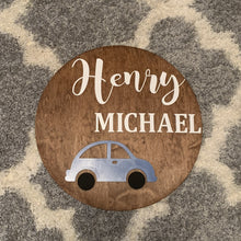 Load image into Gallery viewer, Car Nursery Name Sign | Transportation Themed Nursery