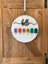 Load image into Gallery viewer, Hello Summer Wood Door Hanger