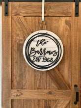 Load image into Gallery viewer, Last Name Wood Door Hanger