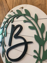 Load image into Gallery viewer, Last Name Initial Wood Door Hanger
