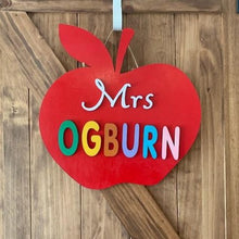 Load image into Gallery viewer, Personalized Teacher Door Hanger | Classroom Wall Decor