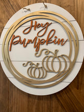 Load image into Gallery viewer, Hey Pumpkin Wood Door Hanger