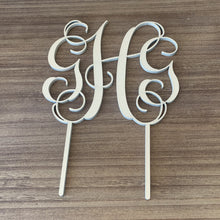 Load image into Gallery viewer, Monogram- Wood Cake Topper