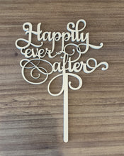 Load image into Gallery viewer, Wood Cake Topper-Happily Ever After