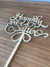 Load image into Gallery viewer, Wood Cake Topper-Happily Ever After