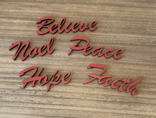 Load image into Gallery viewer, Unpainted Christmas Words Ornaments
