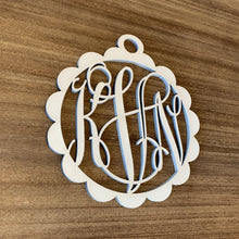 Load image into Gallery viewer, Scalloped Monogram Ornament
