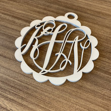Load image into Gallery viewer, Scalloped Monogram Ornament
