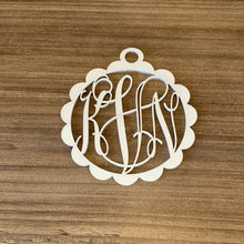 Load image into Gallery viewer, Scalloped Monogram Ornament