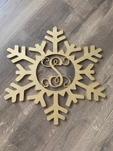 Load image into Gallery viewer, Wood Door Hanger-Snowflake