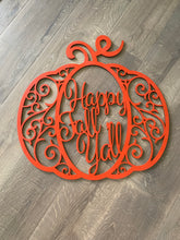 Load image into Gallery viewer, Happy Fall Yall Door Hanger-Pumpkin