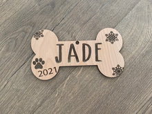 Load image into Gallery viewer, Dog Name Christmas Bone Ornament