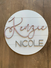 Load image into Gallery viewer, Name Sign | Toddler Sign | Above Crib Sign| faux shiplap