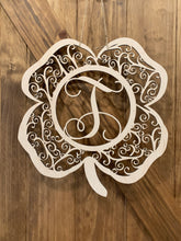 Load image into Gallery viewer, Four Leaf Clover Wood Door Hanger-Last Name