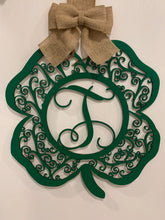 Load image into Gallery viewer, Four Leaf Clover Wood Door Hanger-Last Name
